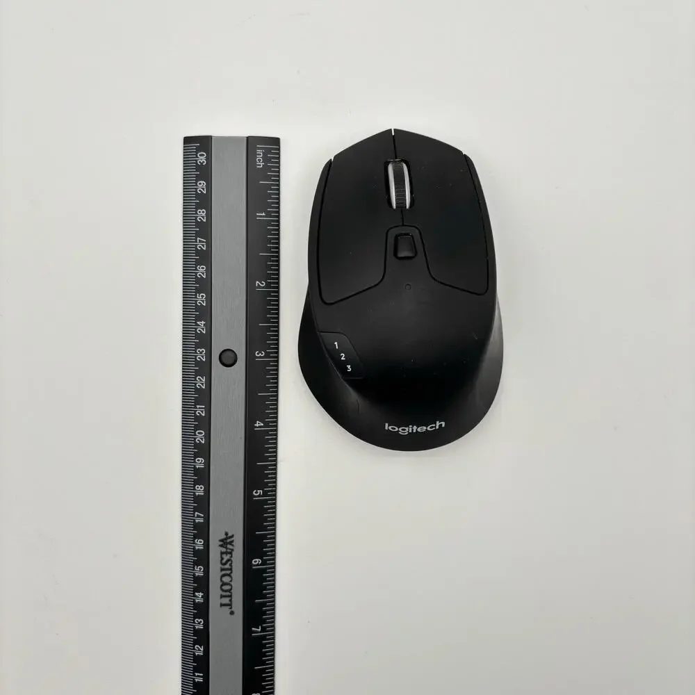 Logitech M720 Triathlon Wireless Mouse, With Dongle - Black - Tested. Works.